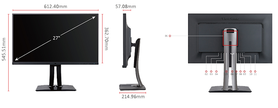 ViewSonic VP2785-4K 27 inc 16-9 4K UHD IPS Monitor